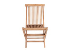 Meublita - Set of 4 Garden Chairs in Natural Solid Teak