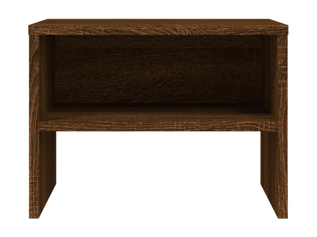 Bedside table, brown oak, 40x30x30 cm, engineered wood
