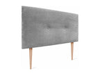 Meublita Plain Corduroy Headboard with Buttons 160x115 with Bed Legs 150/160 - Grey