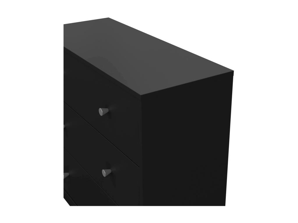 Meublita Chest of Drawers, Multipurpose Chest of Drawers, Bedroom Chest of Drawers, Furniture with Drawers, 72x30x68 cm, Black
