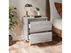 Bedside tables with wooden legs, 2 pieces, Vertchez grey, 40x35x50 cm
