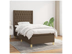 Meublita bed base with dark brown mattress 100x200