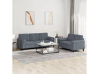 2-piece sofa set with dark grey velvet cushions