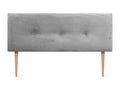Meublita Plain Corduroy Headboard with Buttons 160x115 with Bed Legs 150/160 - Grey