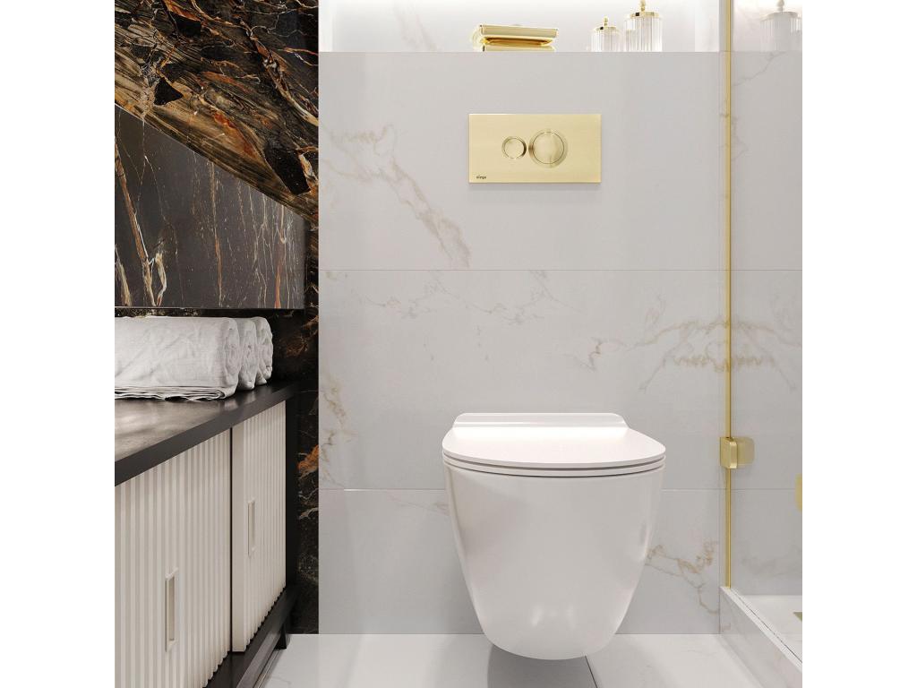 Meublita Rimless Wall-Hung Toilet Bowl Meublita/Slim/Zm N White