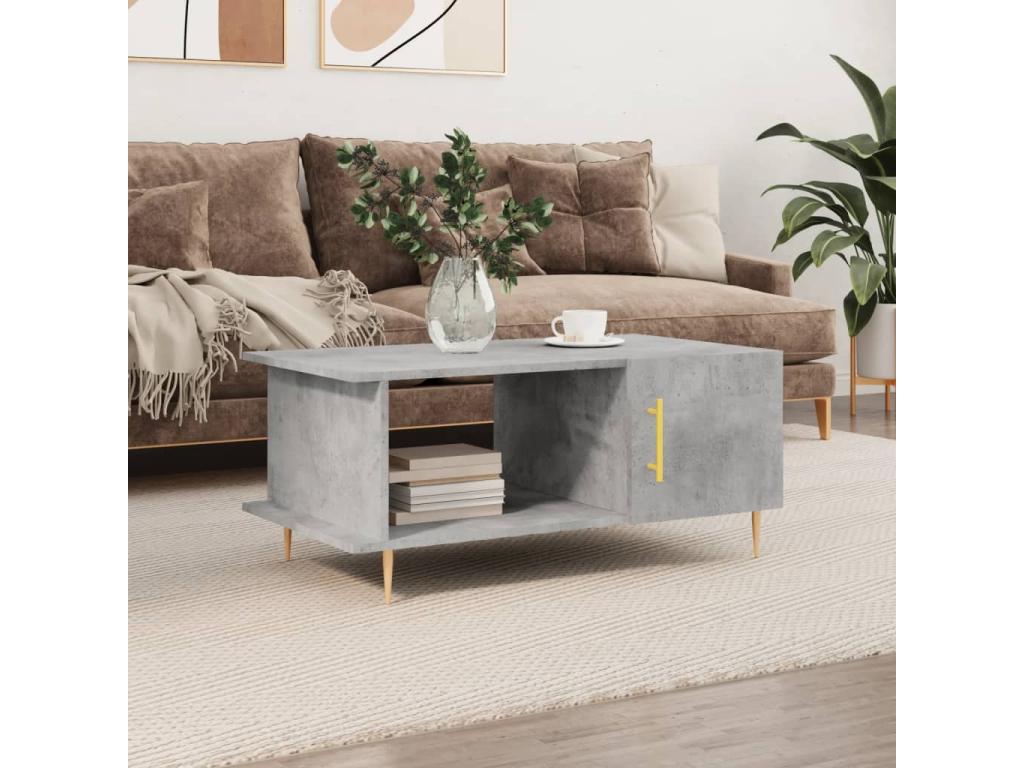 Concrete grey coffee table 90x50x40 cm engineered wood