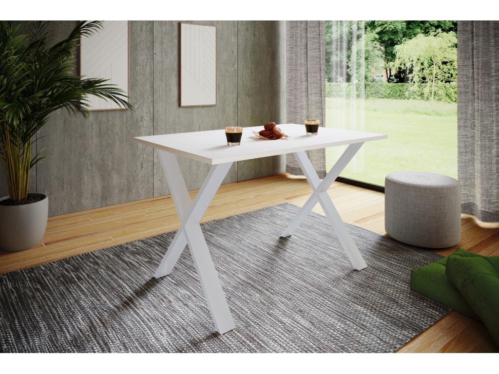 Meublita Premium Wooden Kitchen Table Dining Table Xona X White 80 - 110 - Oak Meublita