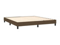 Upholstered bed base with mattress, dark brown, 180x200 cm