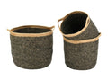 Storage baskets in natural and stained Meublita wood