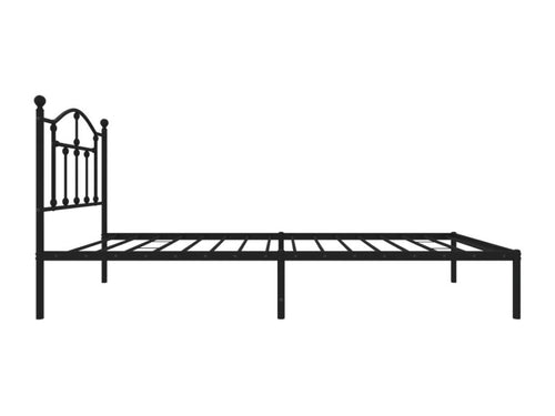 Metal bed frame with black headboard 80x200 cm