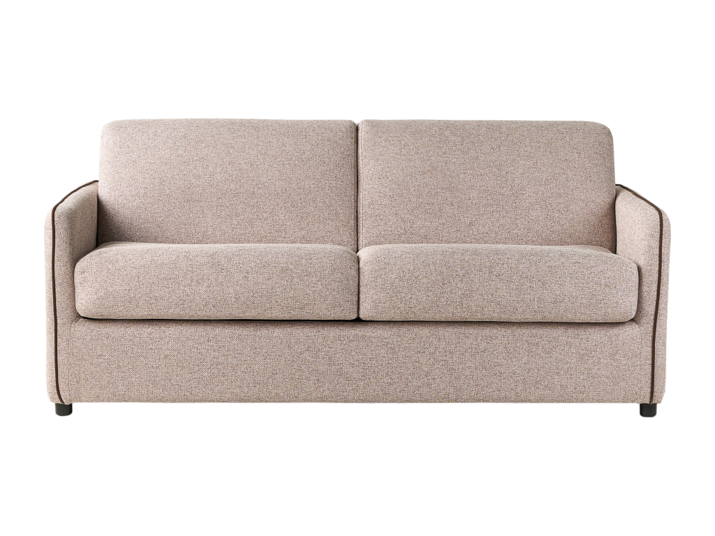 Meublita Sofa Bed, Light Brown Fabric, 2-Seater