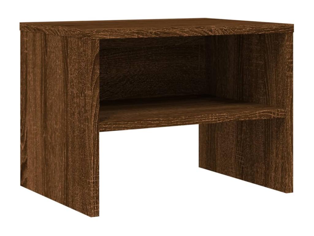Bedside table, brown oak, 40x30x30 cm, engineered wood