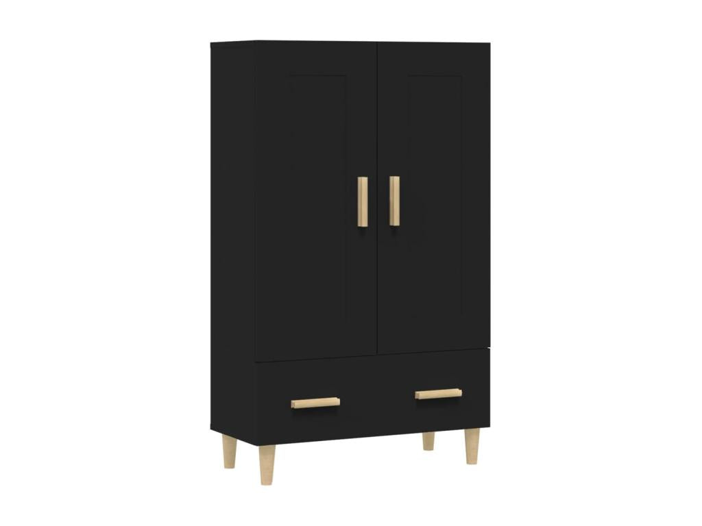 Black tall sideboard 70x31x115 cm engineered wood