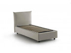 Vertchez Single Bed Storage Bed with Fabric Upholstery Made in Italy Side Opening Suitable for 80x190 cm Mattress Beige