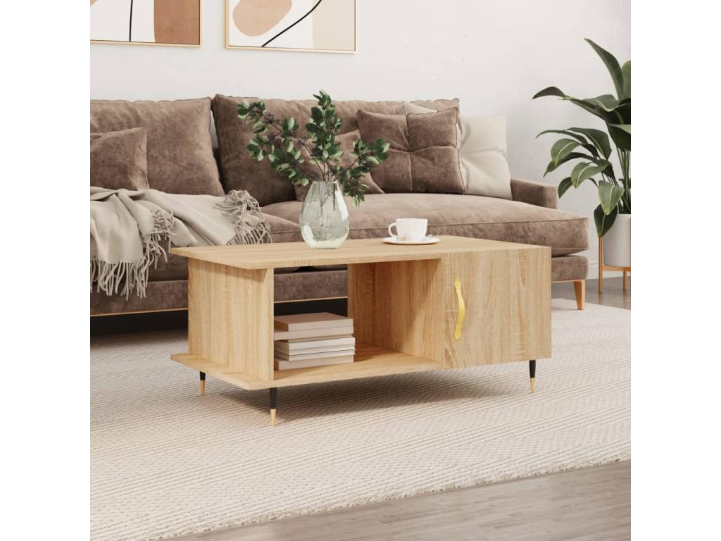 Vertchez oak coffee table, 90x50x40 cm, engineered wood