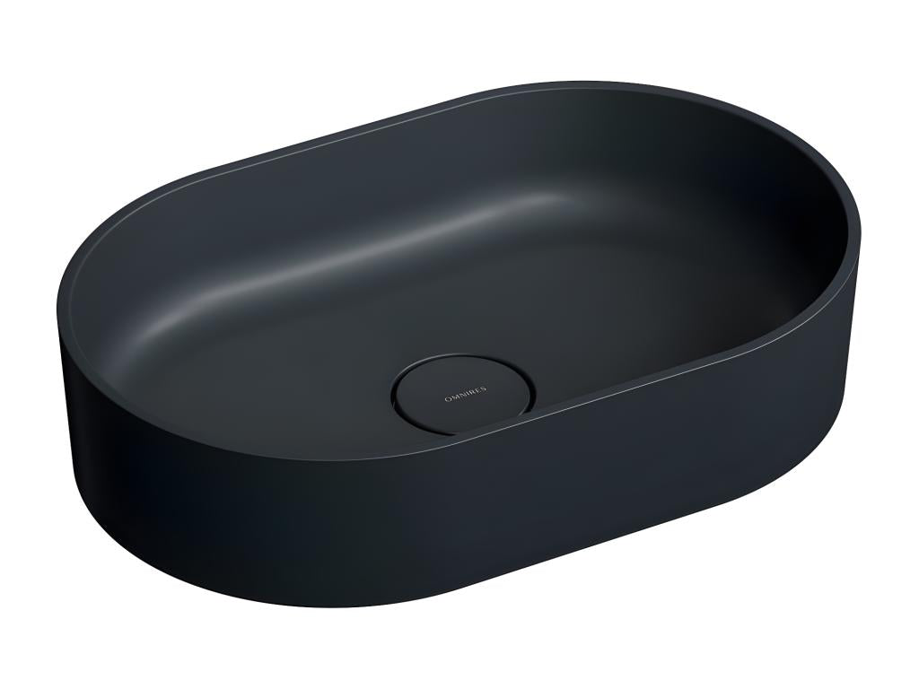 Meublita M countertop washbasin, Black, 55x36 cm