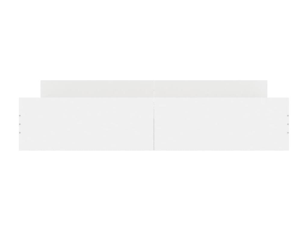 Bed frame with headboard and footboard, white, 180x200 cm