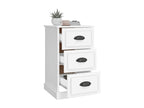 White bedside table 39x39x67 cm engineered wood