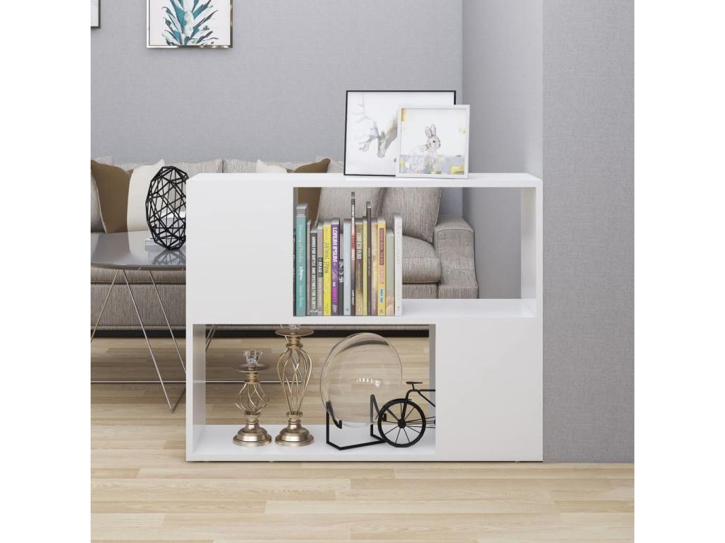 White TV stand 80x24x63 cm Engineered wood