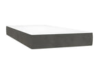 Upholstered bed base and mattress, Dark Grey 200x200 Velvet 4