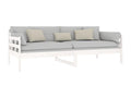 Daybed without mattress, white, solid pine wood, 90x200 cm
