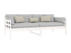 Daybed without mattress, white, solid pine wood, 90x200 cm