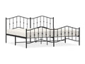 Metal bed frame with headboard and footboard, black, 193x203
