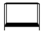 Black console table 100x35x75 cm Tempered glass