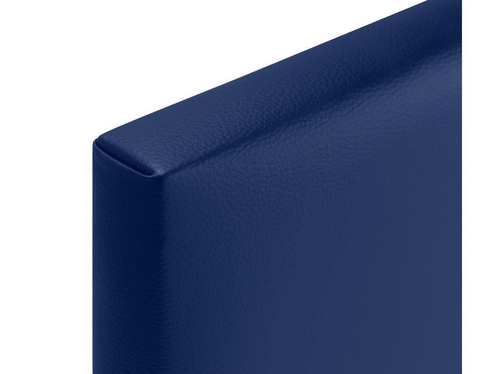 Meublita Faux Leather Headboard with 2 Buttons, 105x105cm, with Legs, 105cm Beds - Blue