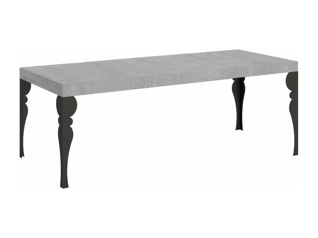Paxon Premium extendable table 90x180/284 cm, Concrete Grey, Anthracite frame