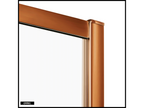 Sliding Shower Door with Side Panel - 120x70x200 - BRUSHED COPPER - PRIME