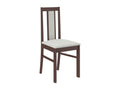 Dark walnut wood and Meublita-Tissu fabric chair 27124