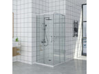 Shower tray 85x100 cm Meublita line Extra Thin Black Shower Enclosure 85x100 cm Height 200 cm With Corner Opening