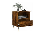 Smoked oak bedside table 40x35x50 engineered wood