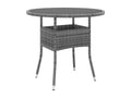 5-piece garden dining set, woven resin, grey