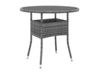 5-piece garden dining set, woven resin, grey