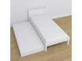 Wooden trundle bed N02 White 100x190