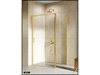 Shower Door with Side Panel - 120x70x200 - BRUSHED GOLD - TOP - LEFT
