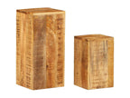 Side tables, 2 pcs, solid mango wood