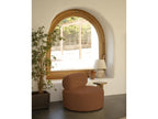 Round looped armchair in copper-brown color, 105x50cm